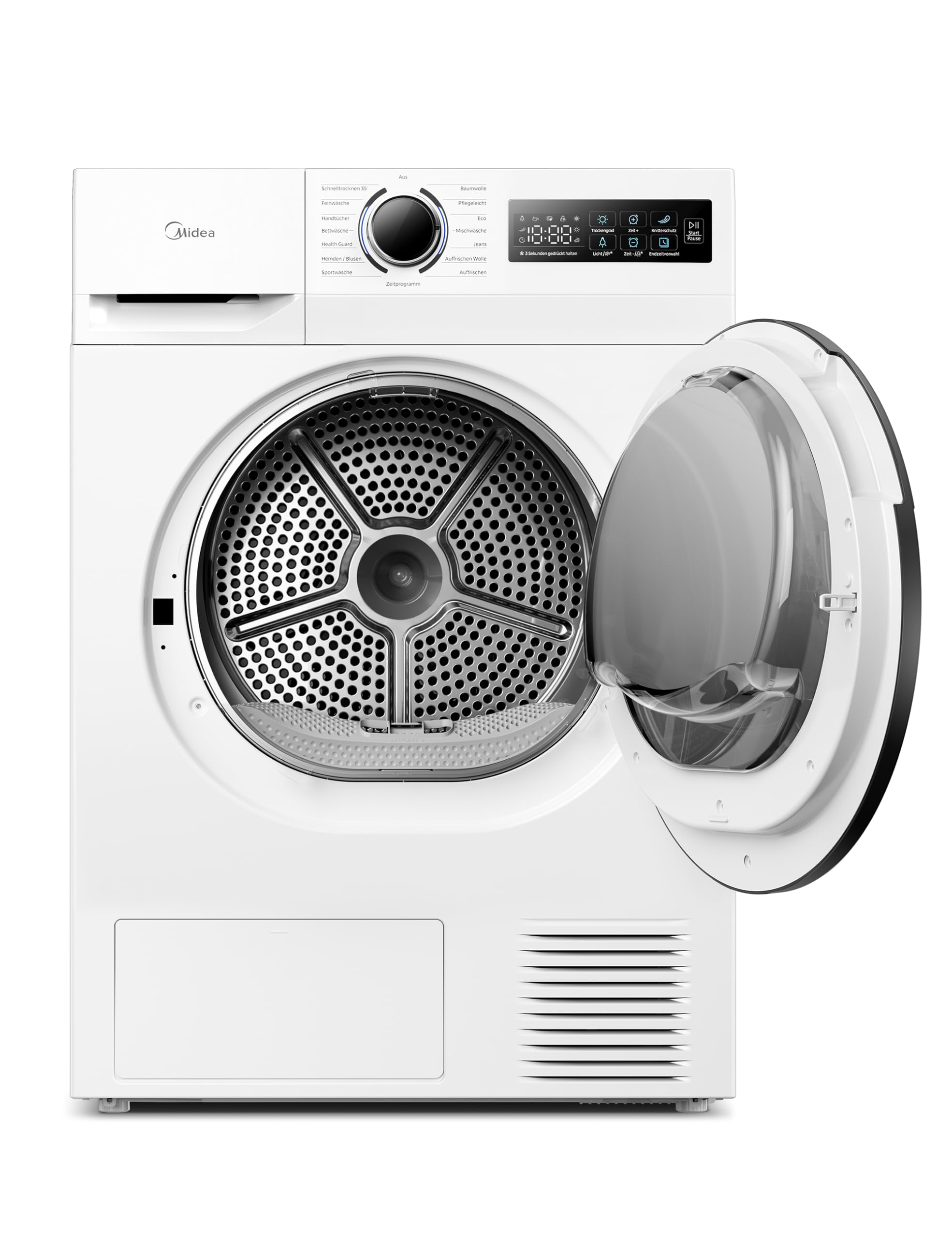 Midea MD11EH70BD Wärmepumpentrockner 7 kg Energieklasse D Schnelltrocknen 35' HealthGuard Sensor-Trocknung Weiß