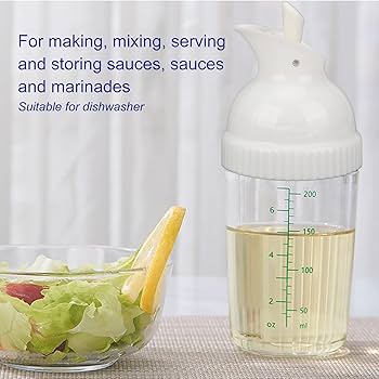 Salad Dressing Shaker,Good Grips Little Salad Dressing Shaker BPa Free Prevent Leakage Salad Dressing Jar With Lid Dressing Mixer Shaker Bottles For Kitchen(Black