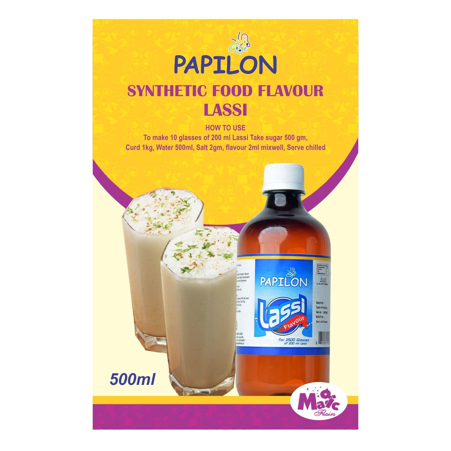 PAPILON Concentrated Lassi Flavour (500ml) | Specially for Lassi Making 2