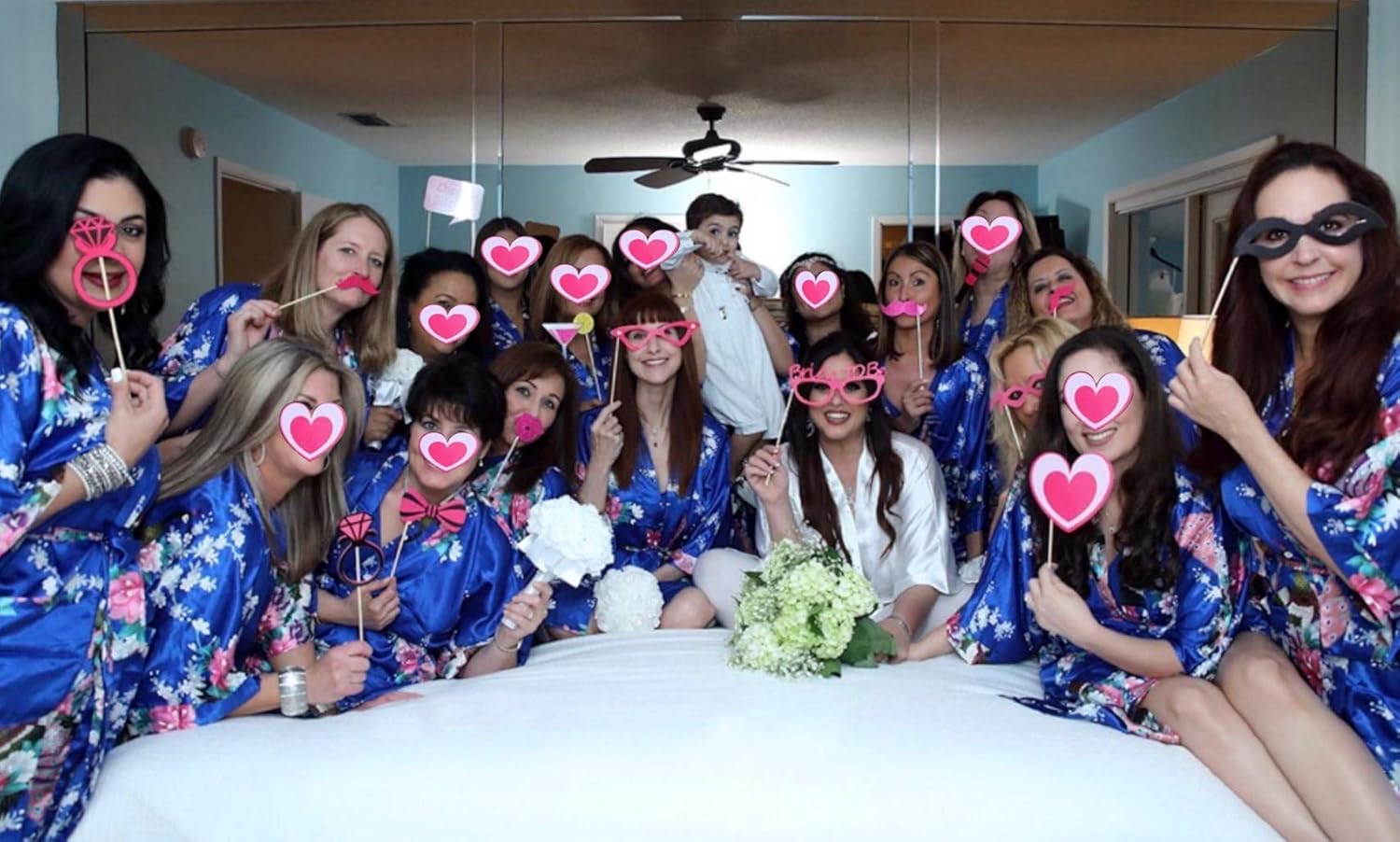 Women's Floral Kimono Satin Short Robe Peacock and Blossom Soft Bathrobe for Wedding Party Getting Ready - Image 5