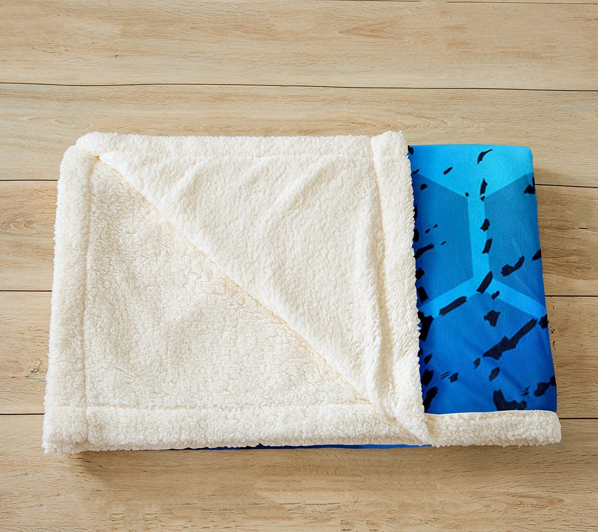 Loussiesd Coperta a nido d'ape Sherpa con esagoni in peluche per bambini e adulti, motivo esagonale al neon, coperta astratta geometrica sfocata per divano letto, camera king size 200 x 200 cm