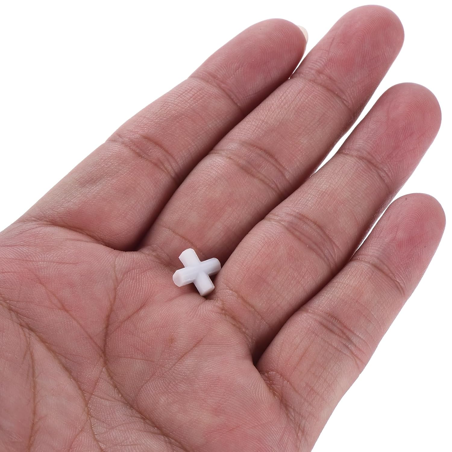 MECCANIXITY Magnetic Stirrer Mixer Stir Bar Rod 10mm(0.39") x10mm Cross Shape PTFE Coating Magnet White for Laboratory 4Pcs