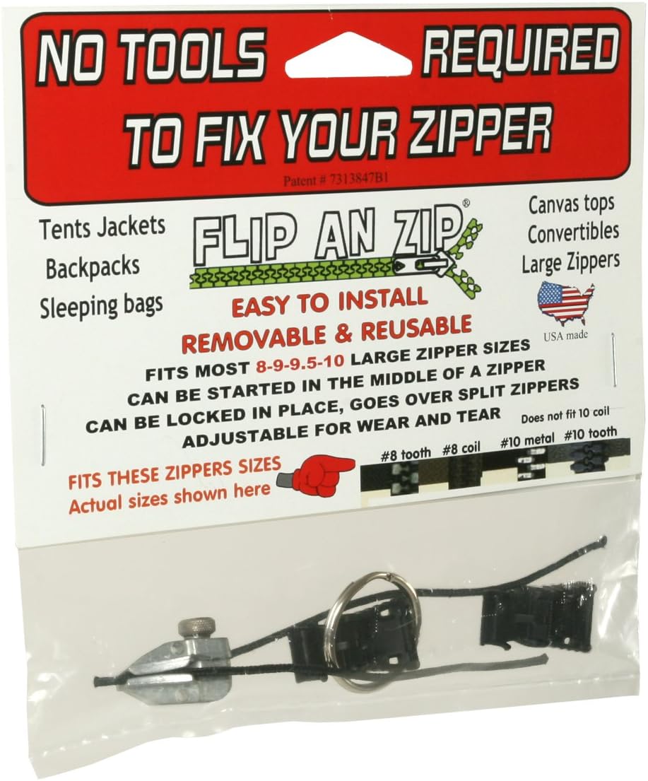 Fix N' Zip - Large Zipper - No Tools Required - FZLZS89 by Flip An Zip