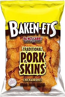 Baken-ets Traditional Fried Pork Skins (Chicharrones), 3 oz Bag
