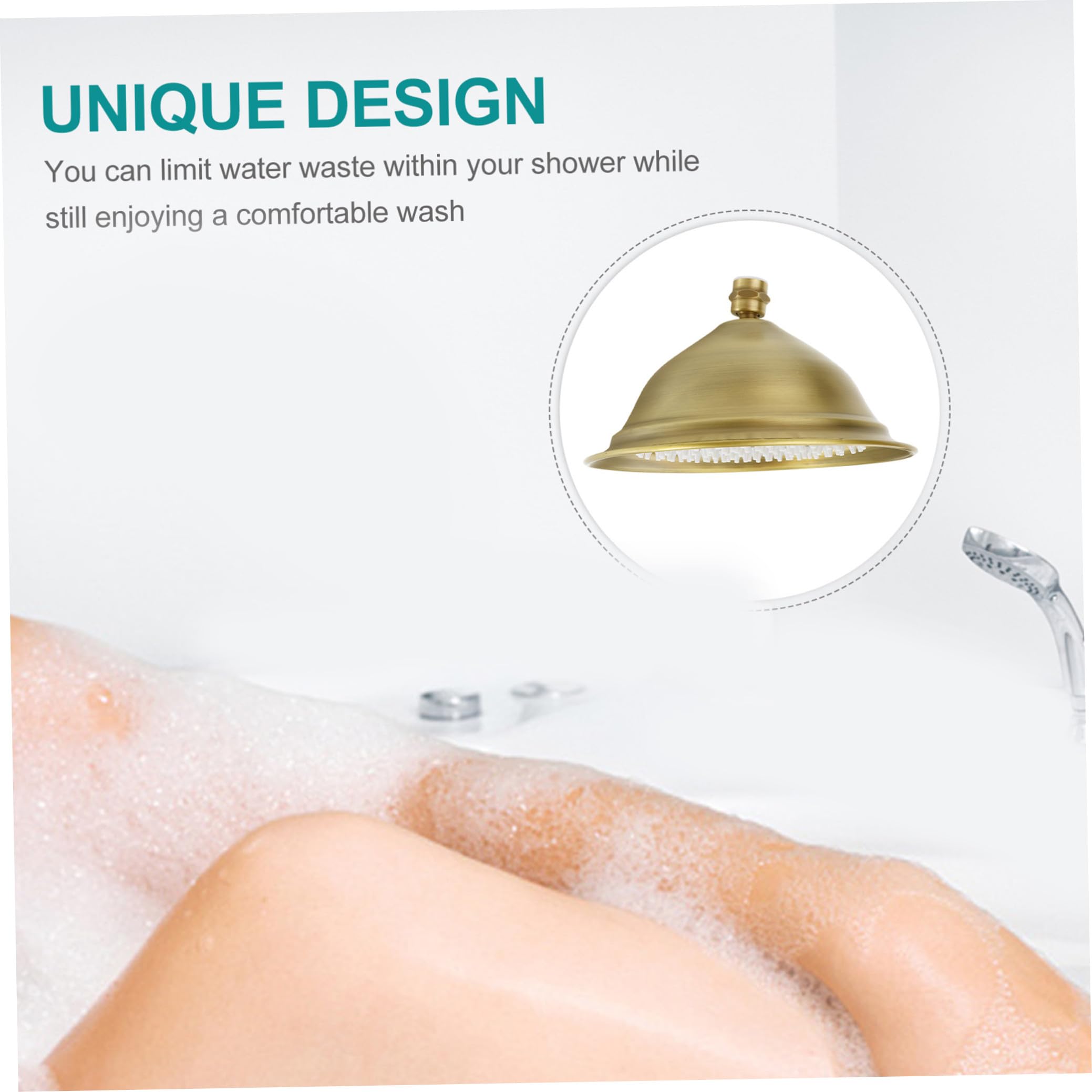 Cabezal Rociador de Baño Vintage Marrón de Acero Inoxidable, 8 Pulgadas