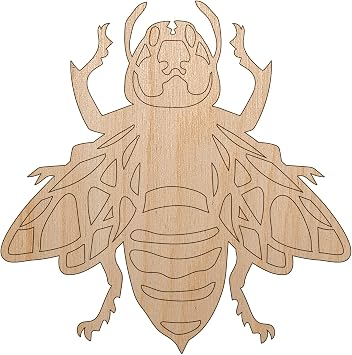 Asian Giant Murder Hornet Wasp Unfinished Wood Shape Piece Cutout for DIY Craft Projects - 1/8 Inch Thick - 6.25 Inch Size
