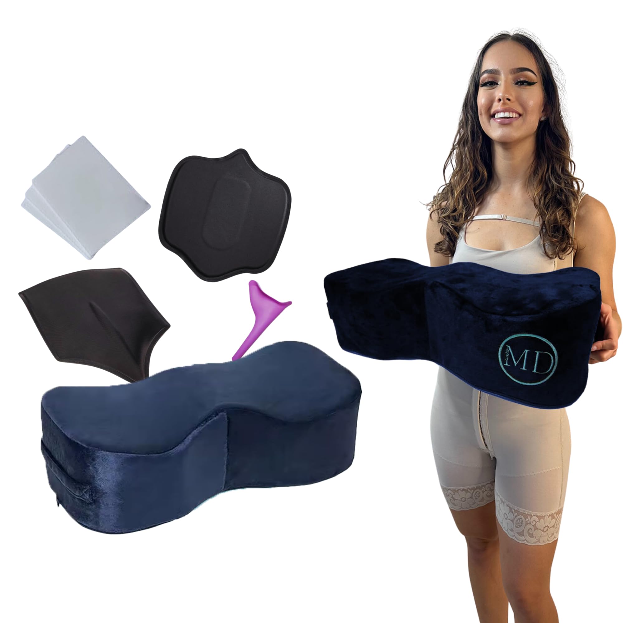 BBL Pillow After Surgery Lifting Cushions, Soft Butt Cushion with 3 Lipo Foam Board, Butt Pillow Ab Board Post Surgery Liposuction, Lipo Foams Post Surgery Booty Pillow BBL Post Surgery Supplies