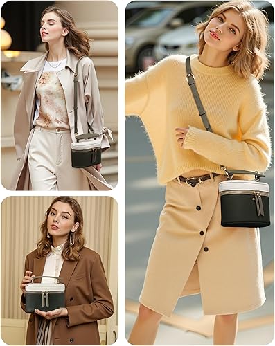 Miniatura 9 de LOVEVOOK - Bolso bandolera para mujer, con asa superior y pequeño bolso de hombro de cuero PU, bolso de mano con solapa para damas