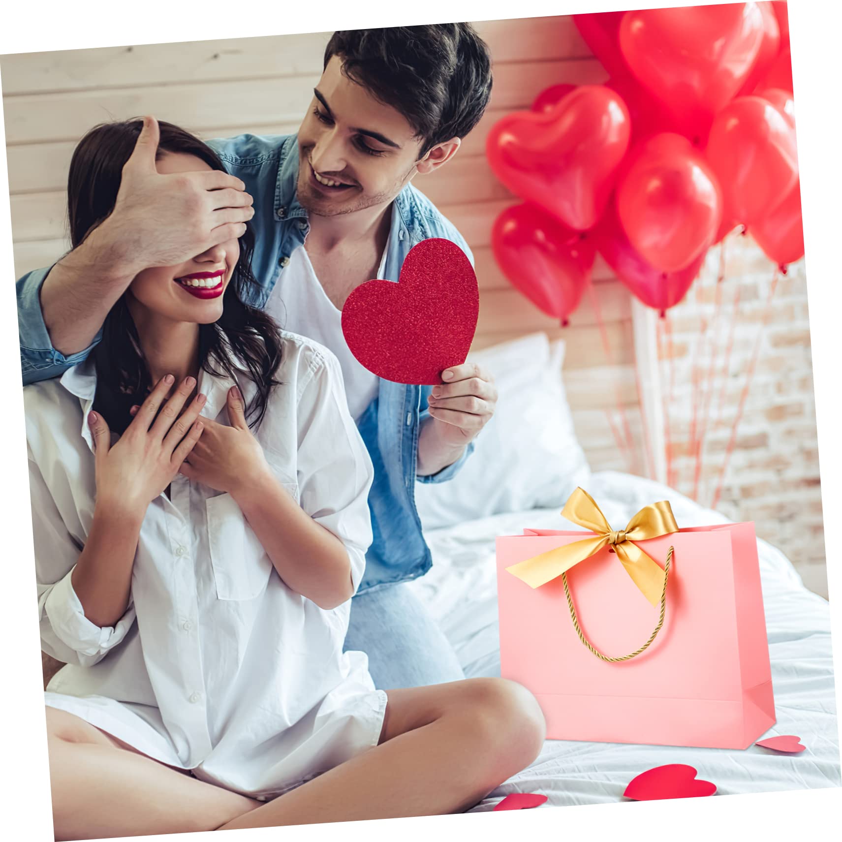 GALPADA 10stücke Papiergeschenktüten mit Henkeln Geschenkverpackungstüten mit Schleifen Kleine und Große Geschenktüten für Partys Hochzeiten Geburtstage und Feiertage