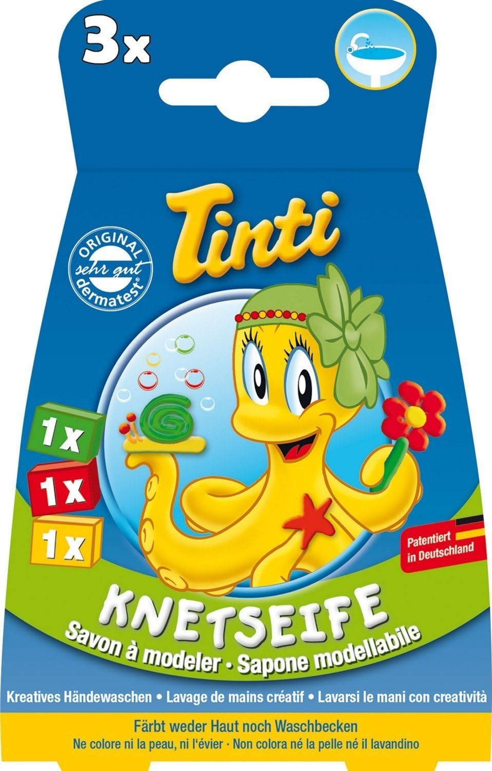 Heidelberger Natural Colours Tinti Clay Soap (1x Green, 1x Red, 1x Yellow) Pack of 3