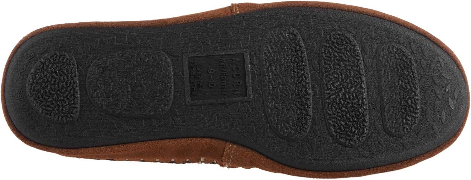 Acorn mens Camden Recycled Moccasin Slippers With Berber Lining