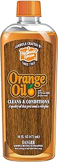 Holloway House Orange Oil Cleaner 16oz w/ Sun-Guard for Fine Wood, Cleans & Conditions, Removes Soap Scum from Shower Doors, Stainless, Tile & Sinks, Natural Oil that gives wood a Rich Glow