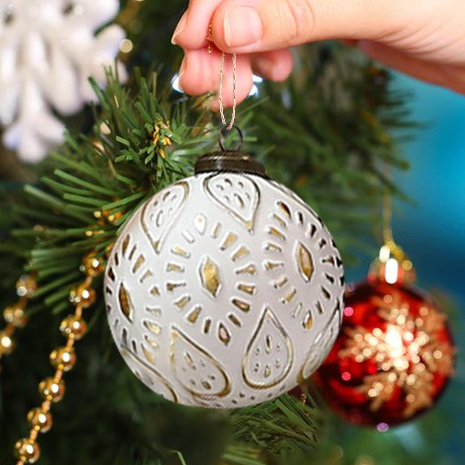 Decoración De Bolas para Árbol De Navidad Pack De 12 Piezas Colgante