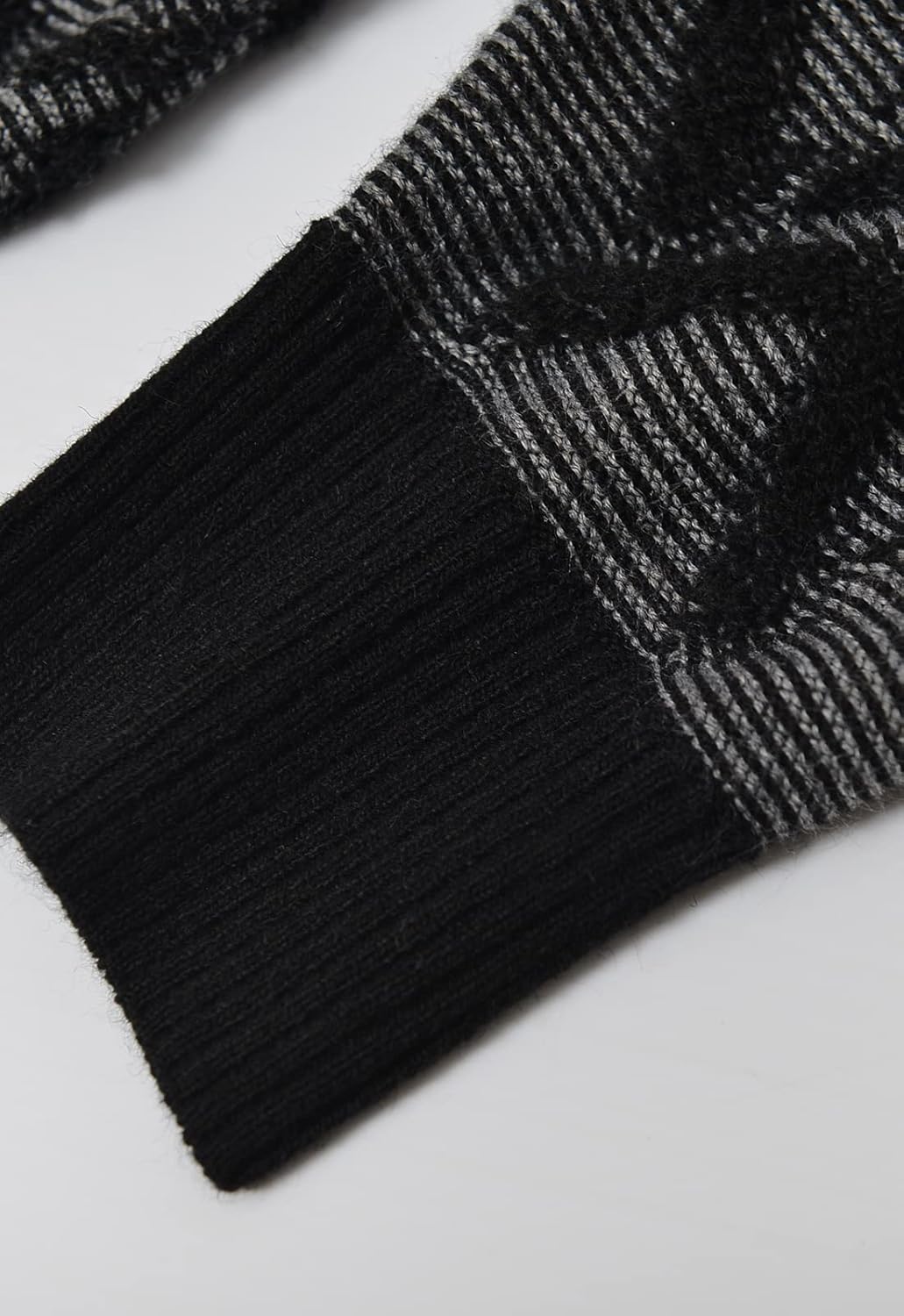 ZHILI Men's Retro Argyle Sweater Loose Crewneck Pullover Long Sleeve - Image 5