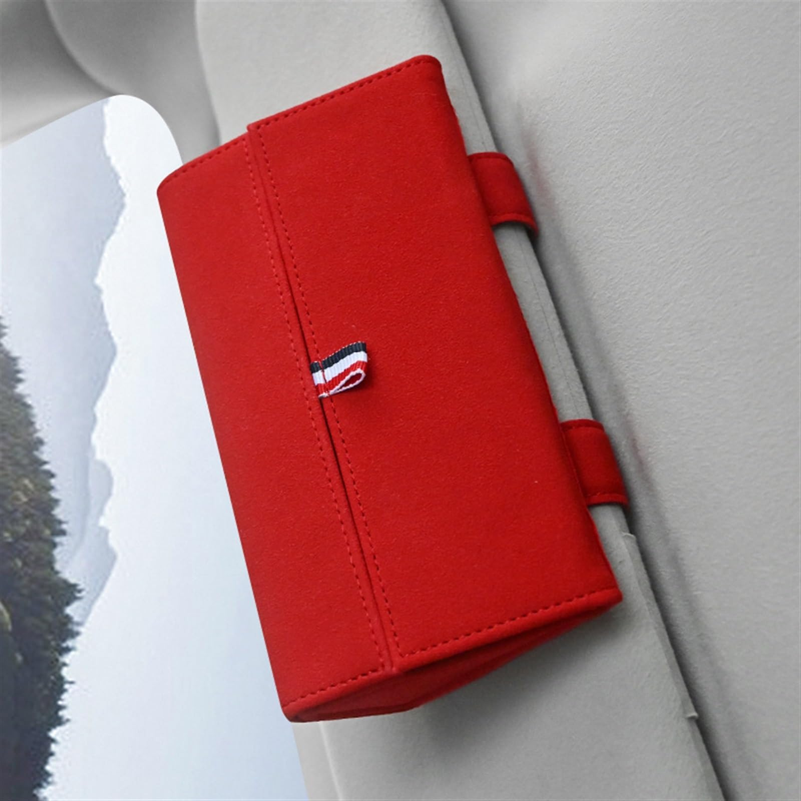 WITTSY Brillenetui Auto Brillenetui Universal Auto Sonnenblende Sonnenbrillenhalter Organizer Zubehör (Color : C)