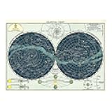 Cavallini Decorative Wrap Poster, Celestial Chart, 20 x 28 inch Italian Archival Paper (WRAP/Celest)