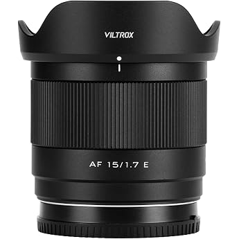 VILTROX 15 mm F1.7 E AF 15 mm f1.7 E Mount Lens for Sony APS-C Autofocus Prime Lens with Large Aperture for Sony A7CII A7CR ZV-E1 A7RV a7RIV a7RIII A6700 ZV-E10 a6600 a6500
