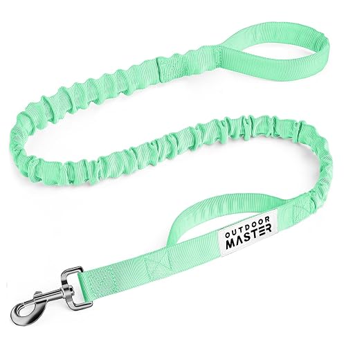 OutdoorMaster Correa elástica para perro, resistente con absorción de impactos, 2 asas acolchadas