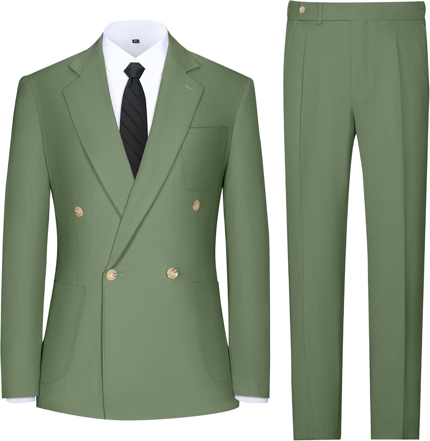 Men's Suits Knit Suit Jacket Pant 2 Piece Slim Fit Suit Double Breasted Casual Suits One Button Wedding Prom Tuxedos - Image 2