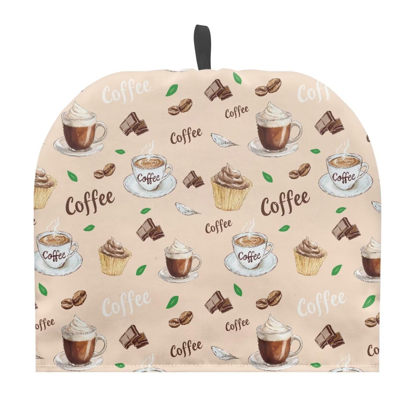 NETILGEN Tea Cozy for Teapot Insulated Beige Coffee Time Tea Pot Lightweight Cozy Kettle Cover Dust Cover for Teapot, Kettle or French Press