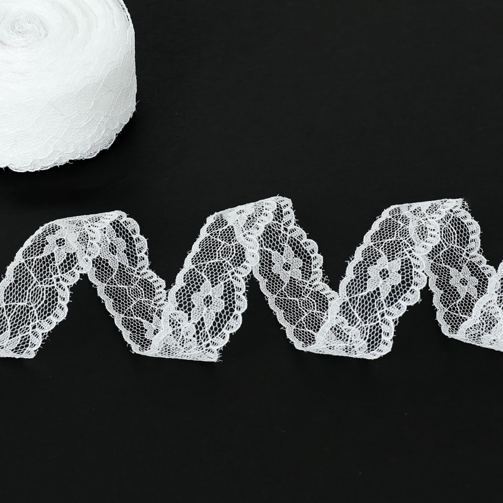 Amazon.com: White Lace Ribbon for Gift Wrapping, 1 inch x 20Yard