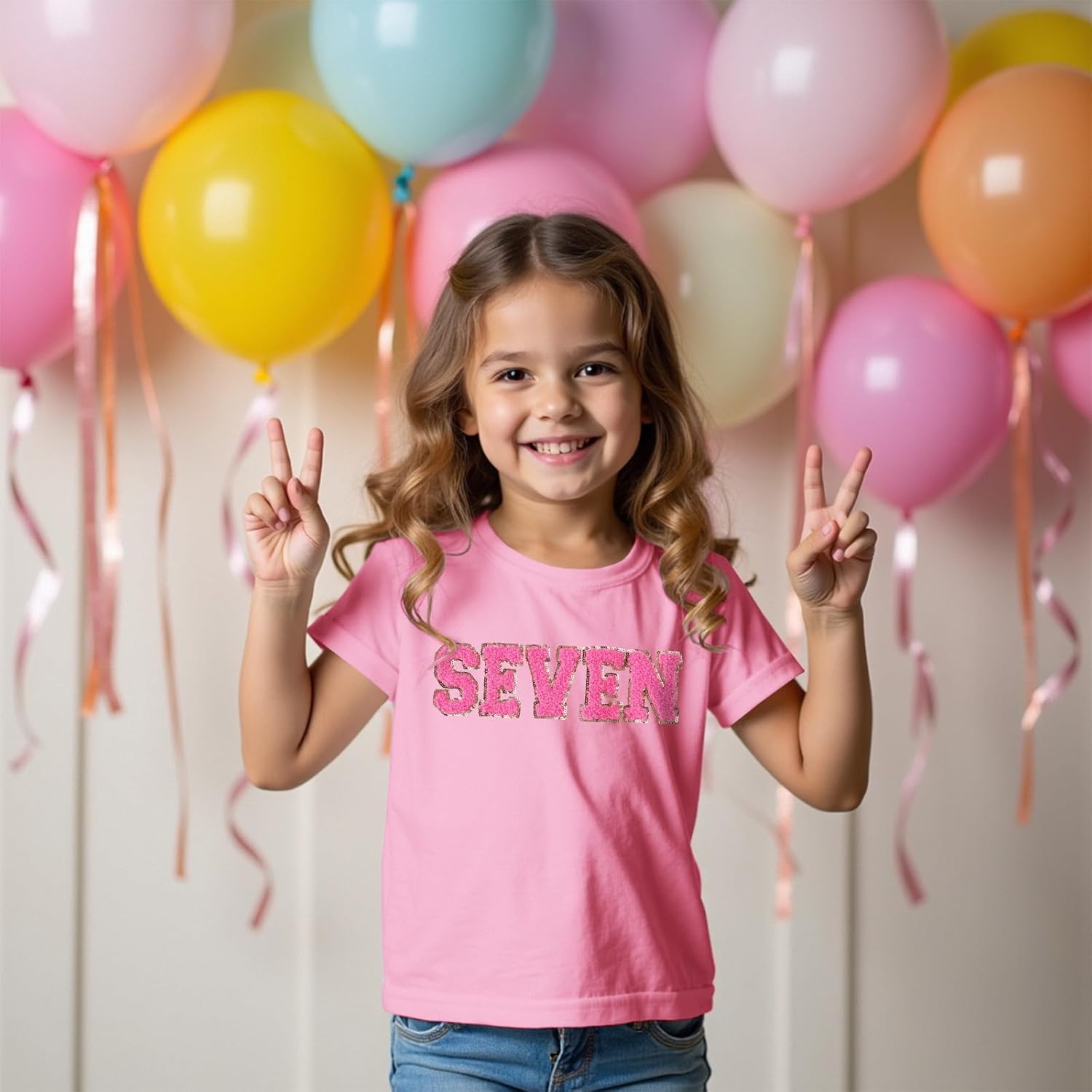 Girl Birthday Shirt 5th 6th 7th 8th 9th 10th Birthday Girl T-Shirt Kid Bday Party Outfit Embroidery Shirt Top 5-10Y - Image 2