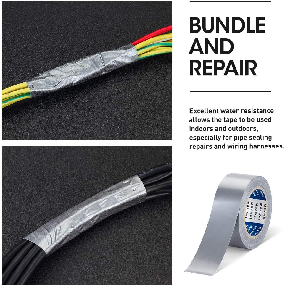 Duct Tape Heavy Duty Waterproof - 1.88"Wide by 35Yards Adhesive Weatherproof Flexible Professional Grade Multi Use Duct Tape Ideal for Pipe/Sealing/Patching Hot Cold Air Ducts/Metal Repair/Insulation : Industrial & Scientific