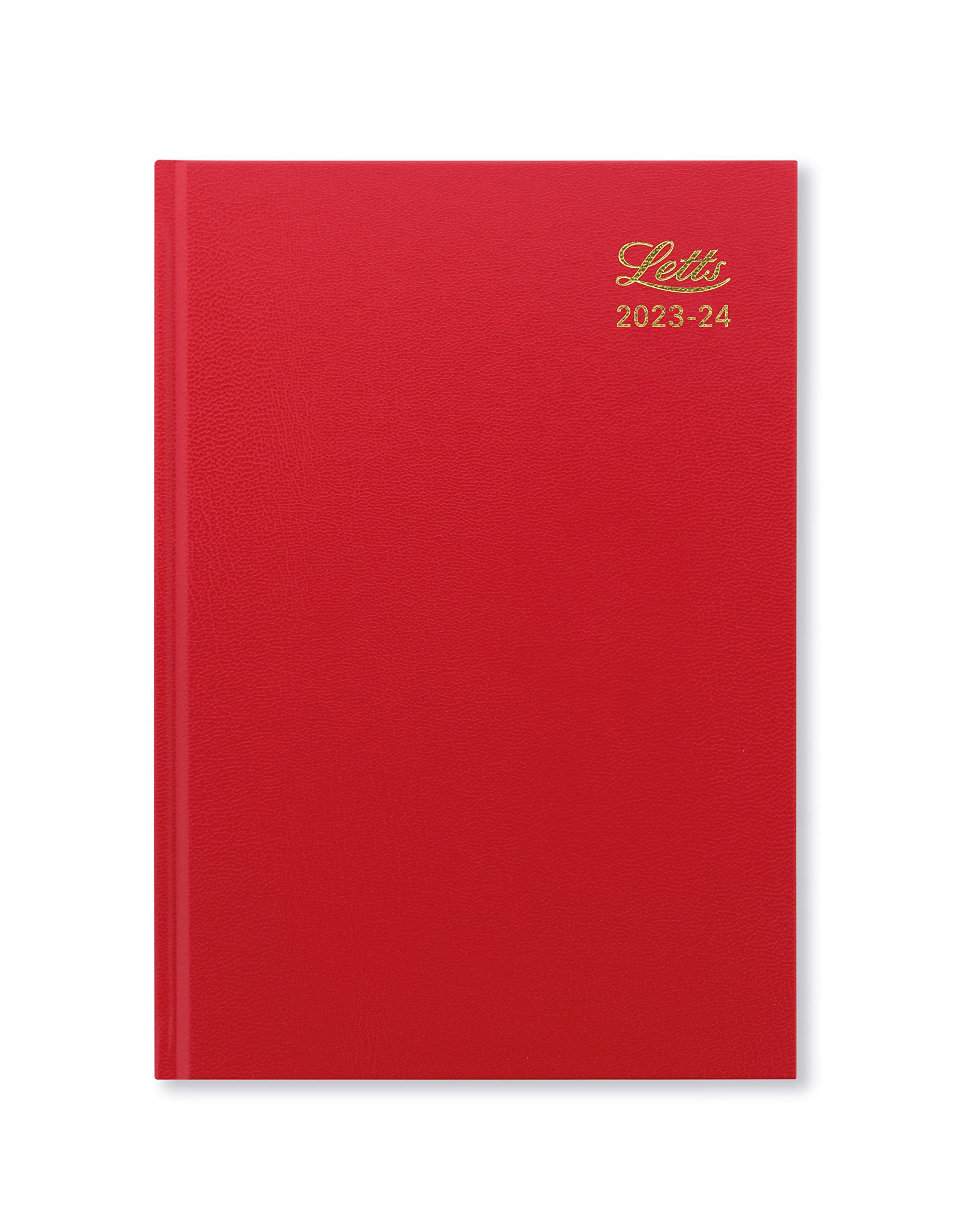 Letts Standard A5 academic 2023/2024 week to view diary - red