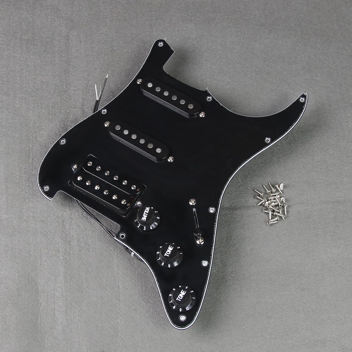 Fully Loaded HSS Stratocaster Compatible Scratchplate Alnico V Pickups - White E - Foto 7