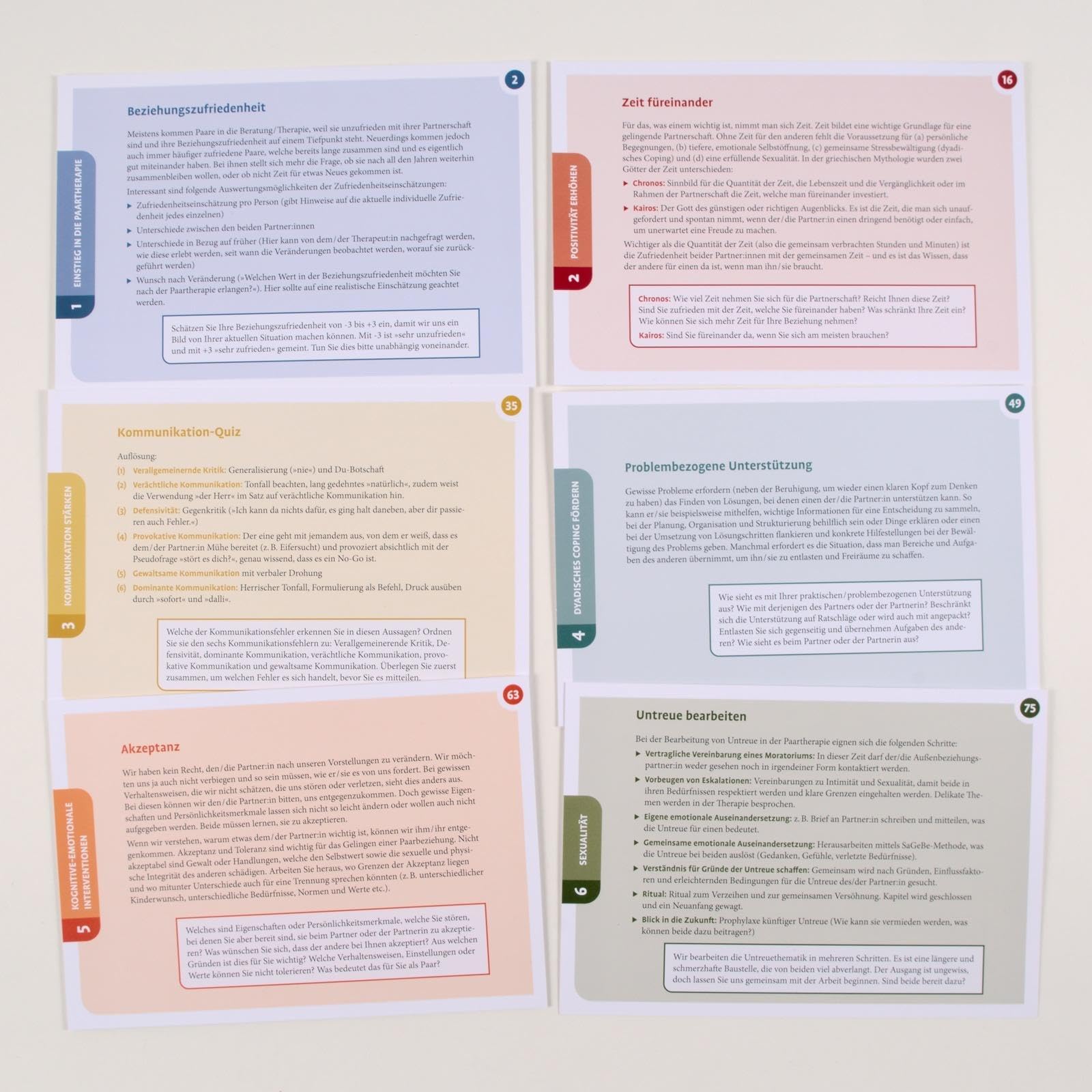 Paartherapie: 75 Therapiekarten. Mit 30-seitigem Booklet in hochwertiger Klappkassette, Kartenformat 16,5 x 24 cm (Beltz Therapiekarten)