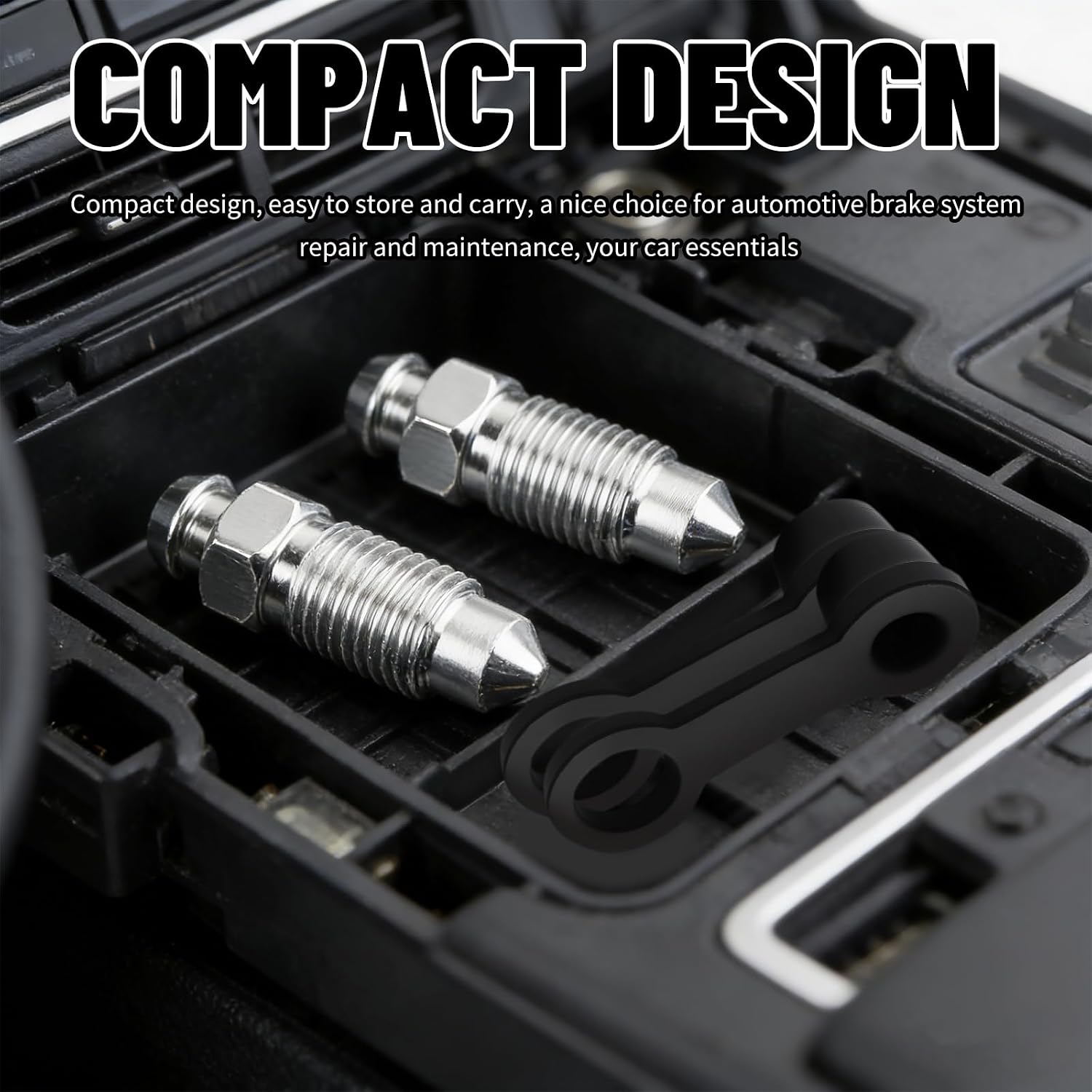 2PCS Brake Bleeder Screw 3/8-24 × 1-3/16 with Grease Fitting Caps,Brake Bleeder Valve Screw Replacement,Speed Bleeders for Brakes Car Accessories Compatible with Chrysler,Dodge (3/8-24 × 1-3/16)