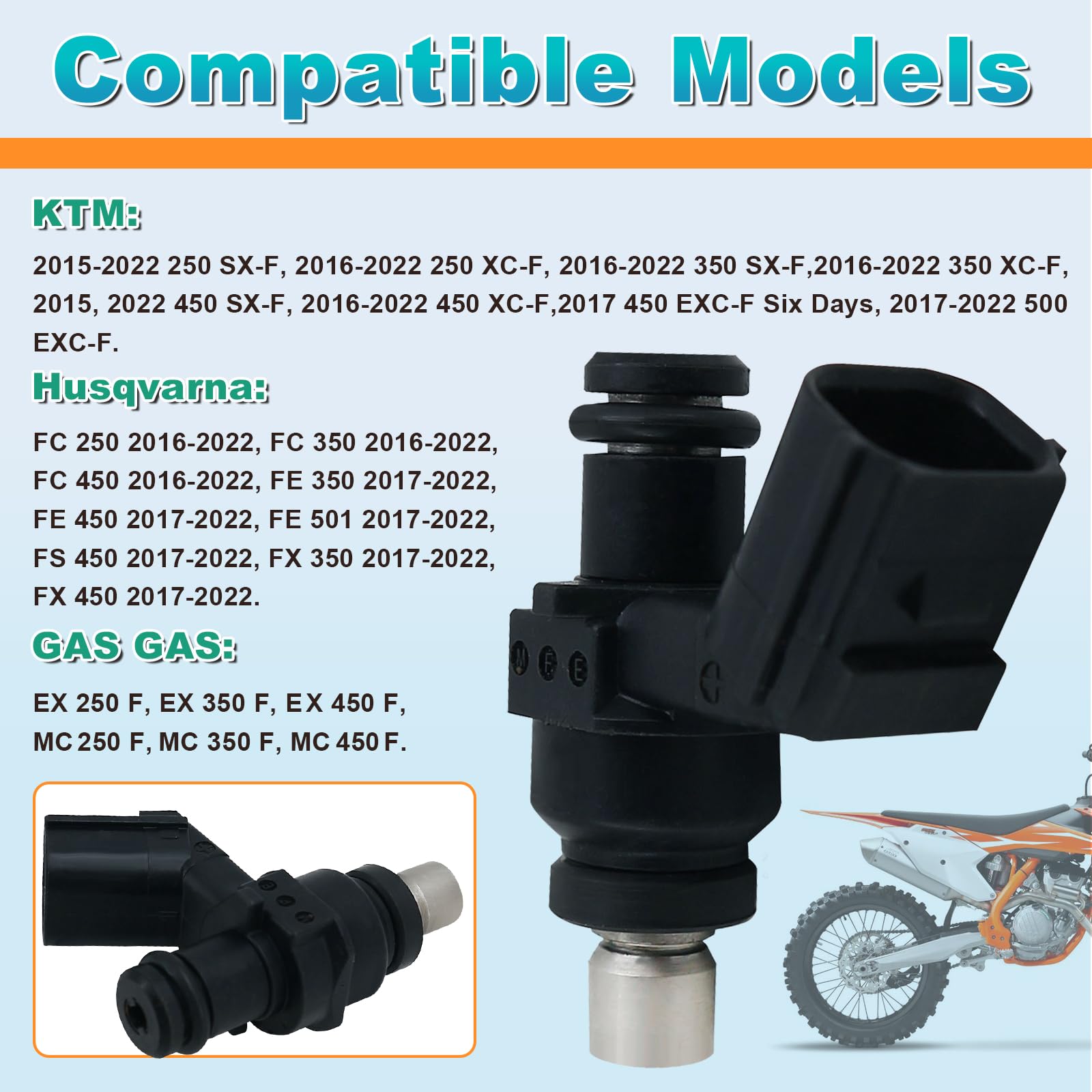 Amazon.co.jp: 燃料インジェクター交換用 KTM 250 350 450 XCF SXF 