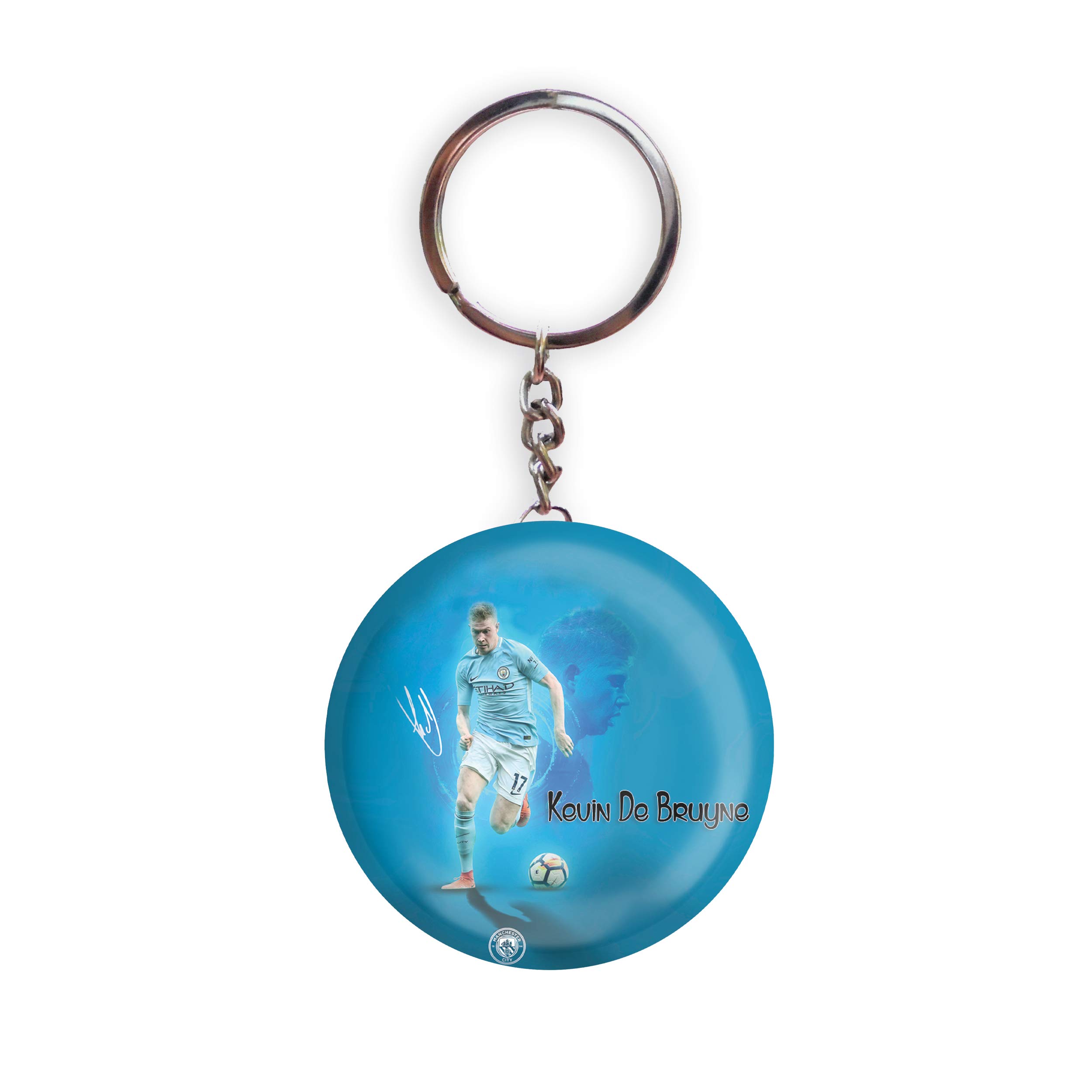 HOLAKeychains Blue color Handmade Bottle Opener Kevin De Bruyne Glossy Finish Design Pack of 1