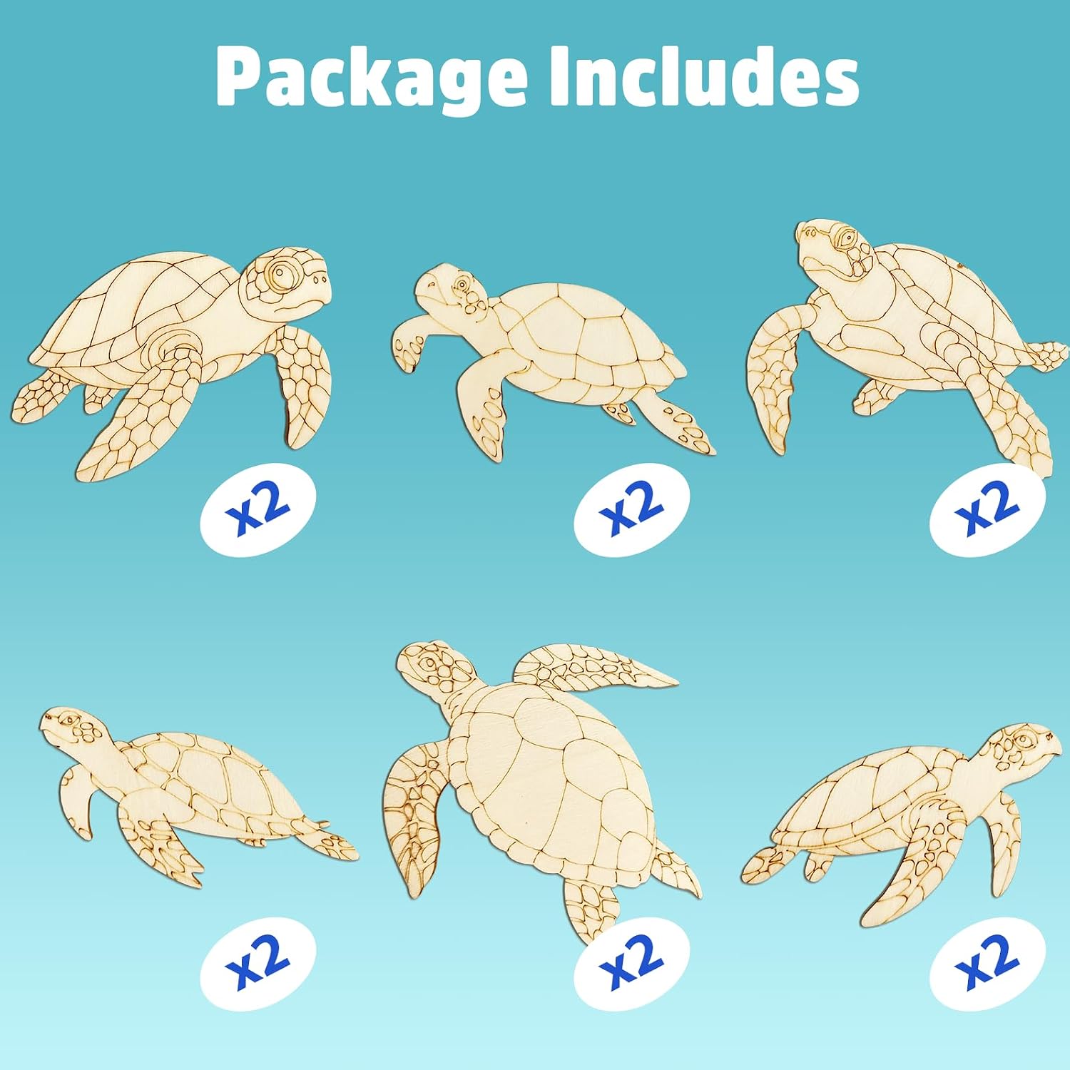 12 PCS Turtle Party Favors Sea Turtle Birthday Decorations image 3