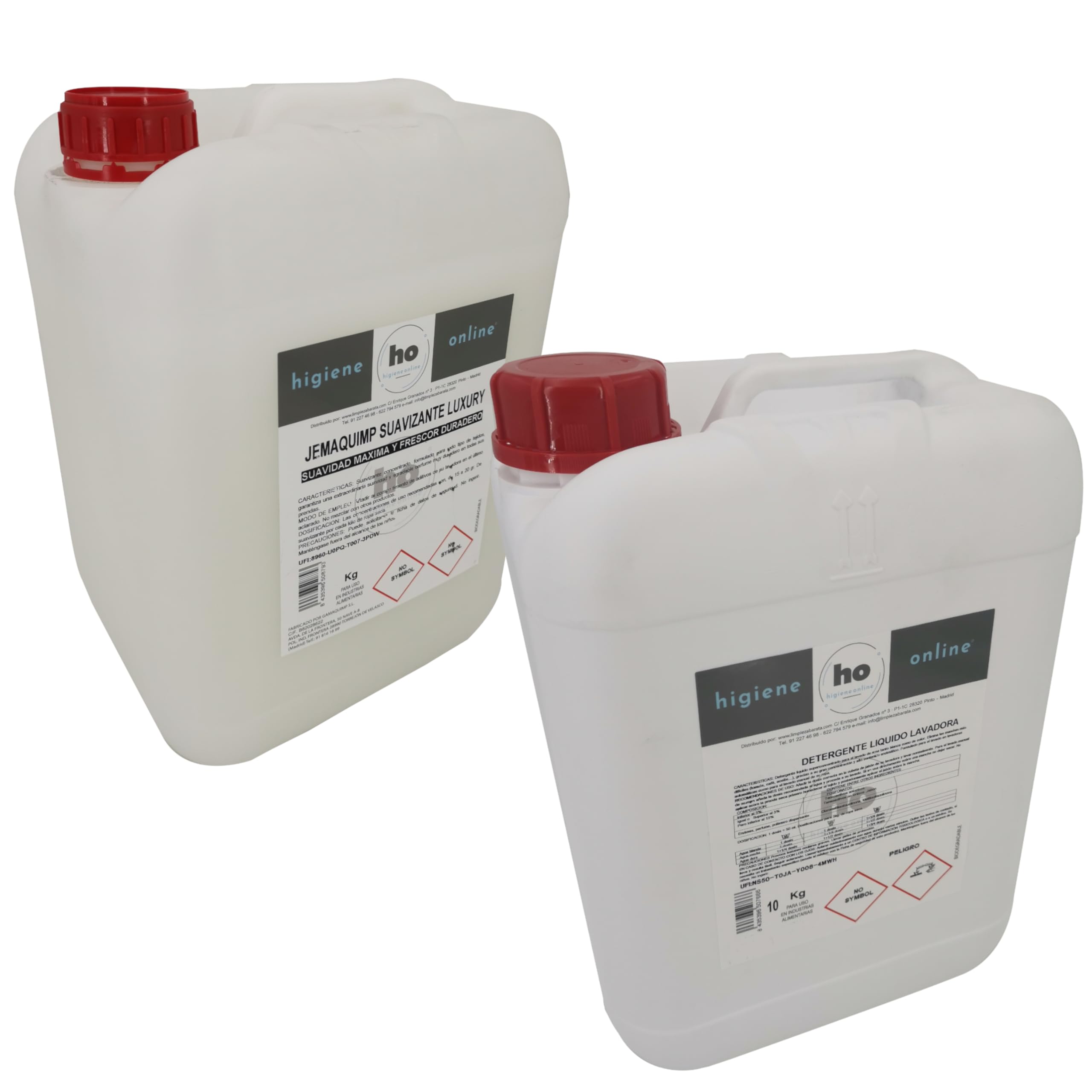 Pack Detergente + Suavizante | Producto de Limpieza Profesional para Ropa | Detergente (10L) + Suavizante (10L)