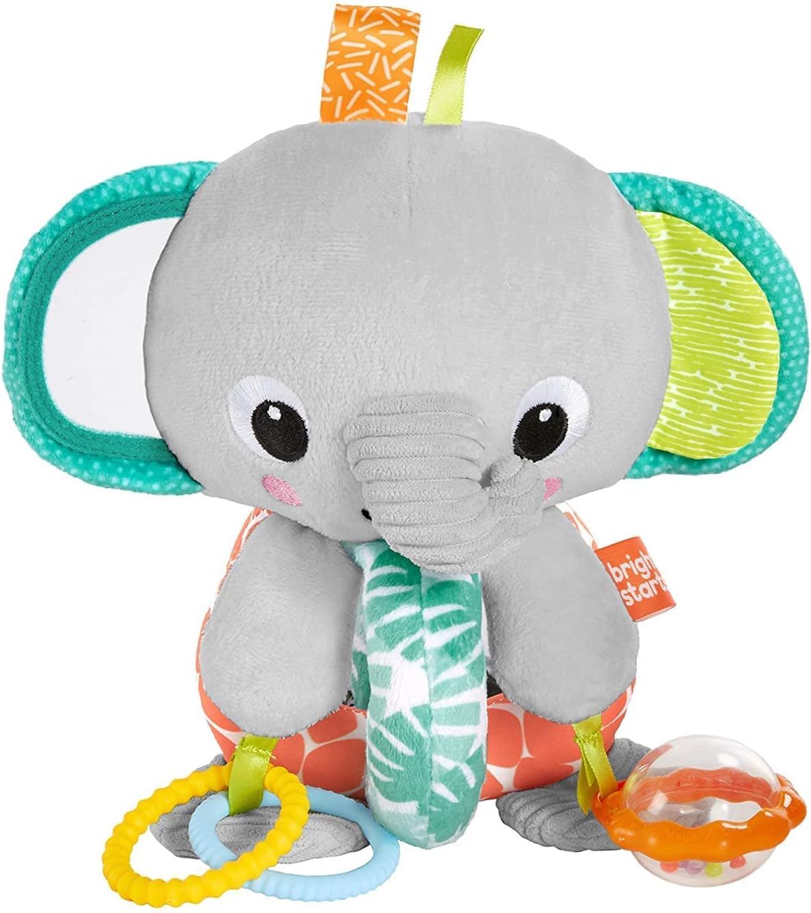 kids2 10829-6-Bright Starts Explore & Cuddle Elephant™, Pack Of 1 - Multi Color - Baby Toy - 3-36 months of age