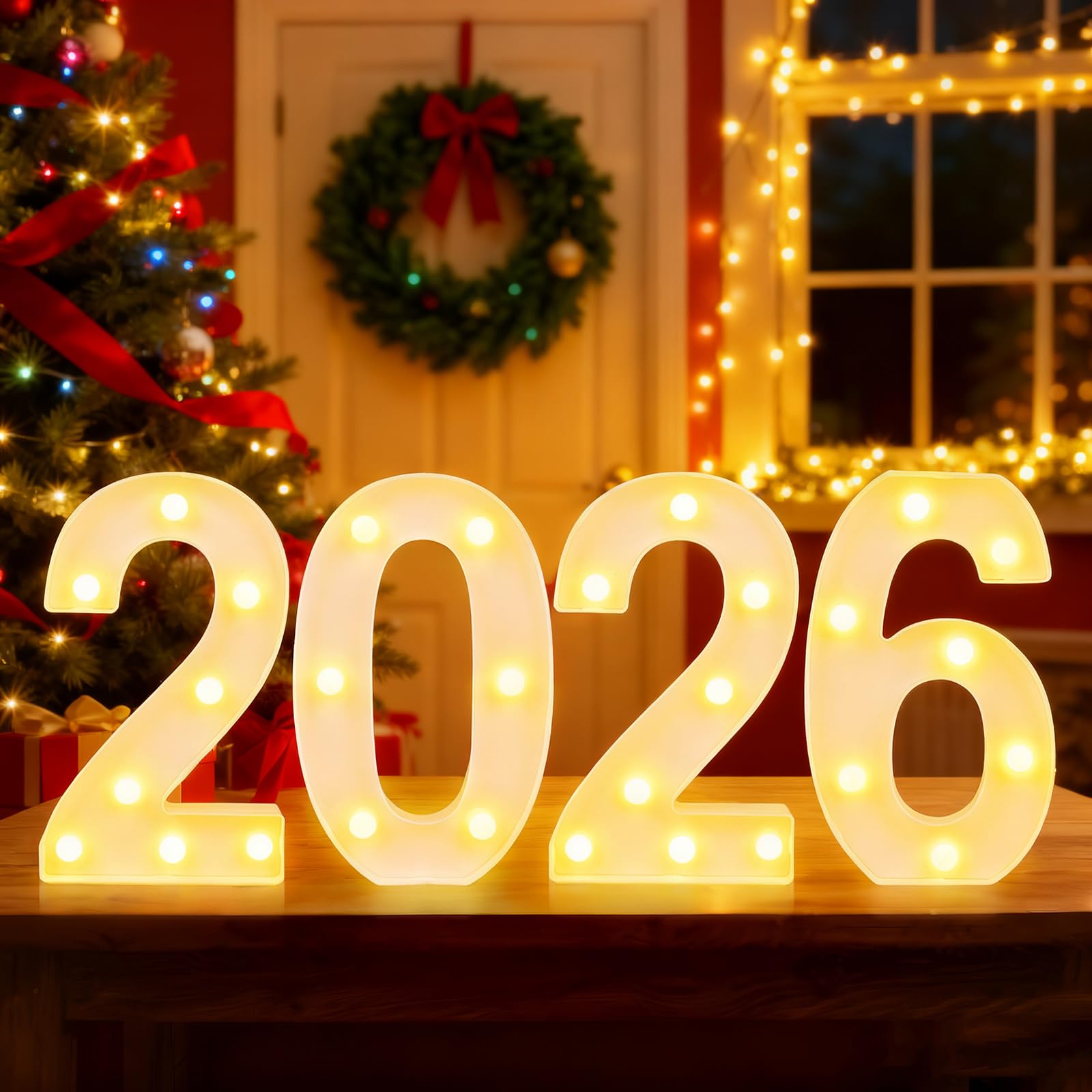 YangKaLa Light Up Numbers 2026, Light Up Numbers for Xmas New Year Decorations Class of 2026 High School Party Graduation Decorations,Lighted Number