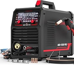 YESWELDER 185A MIG MAG Welder, Flux Core MIG/Gas MIG/MIG Reel Gun/Lift TIG/Stick 6 in 1 Multi-Process Aluminum Welder, LED Digital Display Synergistic Control 230V