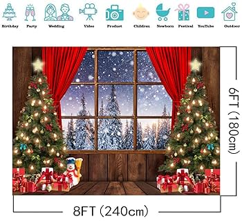 Amazon | DHXXSC 8 x 6フィート クリスマス背景 クリスマス