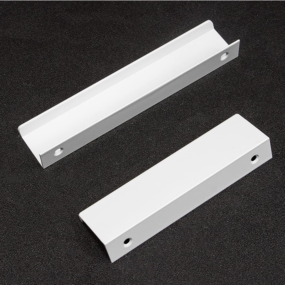 6 Pack Finger Edge Pull Furniture Drawer Handles Bright White Hidden Cabinet Kitchen Drawer Pull Handles