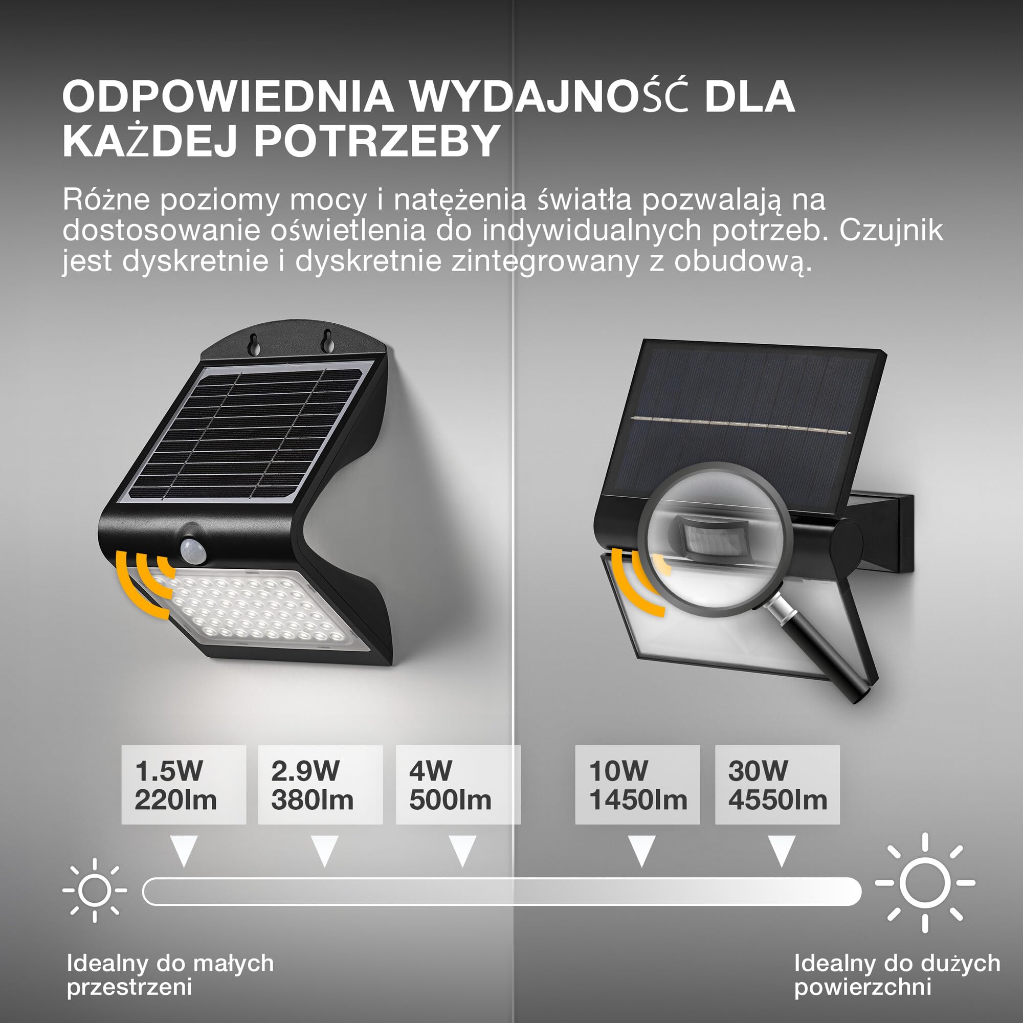 OSRAM LED-Solar-Außenleuchte Endura Outdoor schwarz mit Flutlicht und Solar-Panel, 5 m langes Kabel, mit Fernbedienung und PIR-Bewegungsmelder, 10 W, 1400 lm, 840, 4000 K Lichtfarbe, EEK A