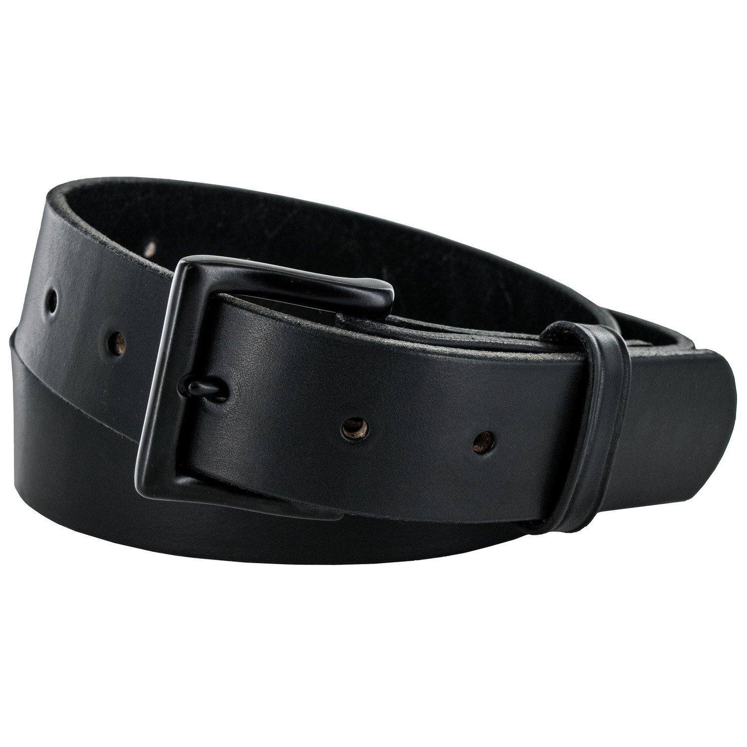 Hanks Everyday - "No Break" Thick Leather Belt - Mens Heavy Duty Belts- USA Made -100 Year Warranty - Black - 56