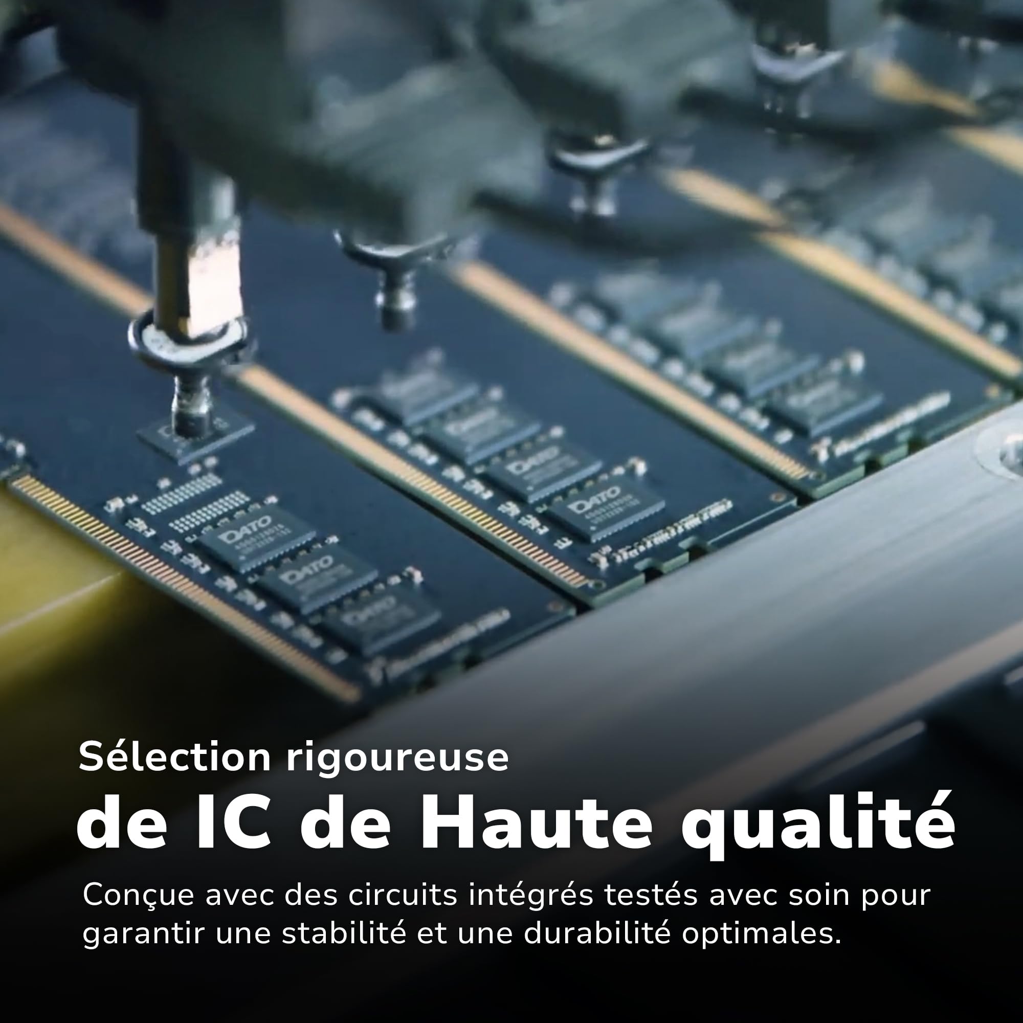 DATO 32Go Kit (2x16Go) RAM DDR5 6000 MHz avec dissipateur Thermique, PC5-48000 CL38 1.35V, 288 Broches, Non-ECC UDIMM, Mémoire de Jeu pour Ordinateur de Bureau, Extreme Blanc