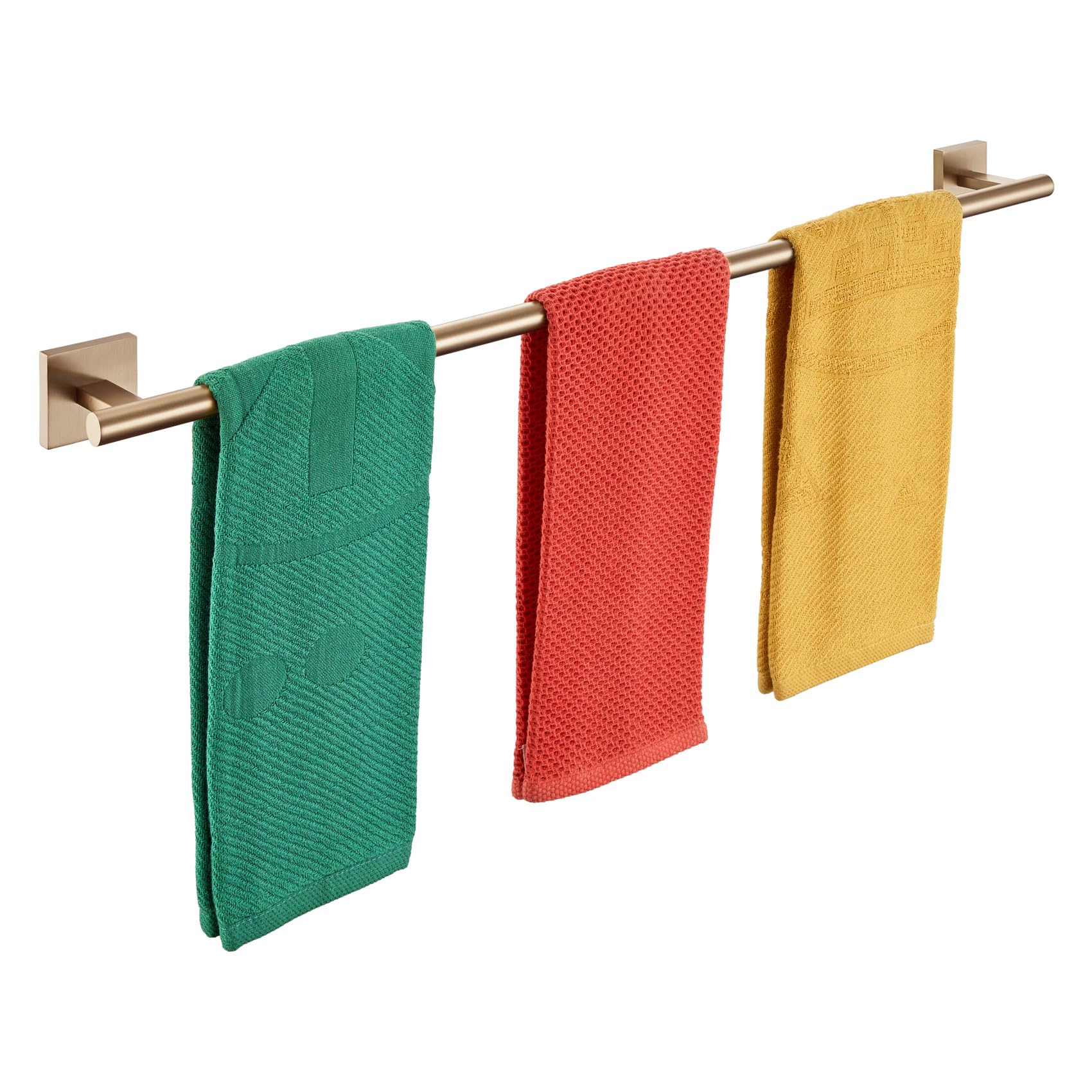 KOKOSIRI Bathroom Towel Bar 32'' Towel Holder for Bath Kitchen Cabinet Towel Rails 32 Inch Champagne Bronze Stainless Steel B4005CPG-L32
