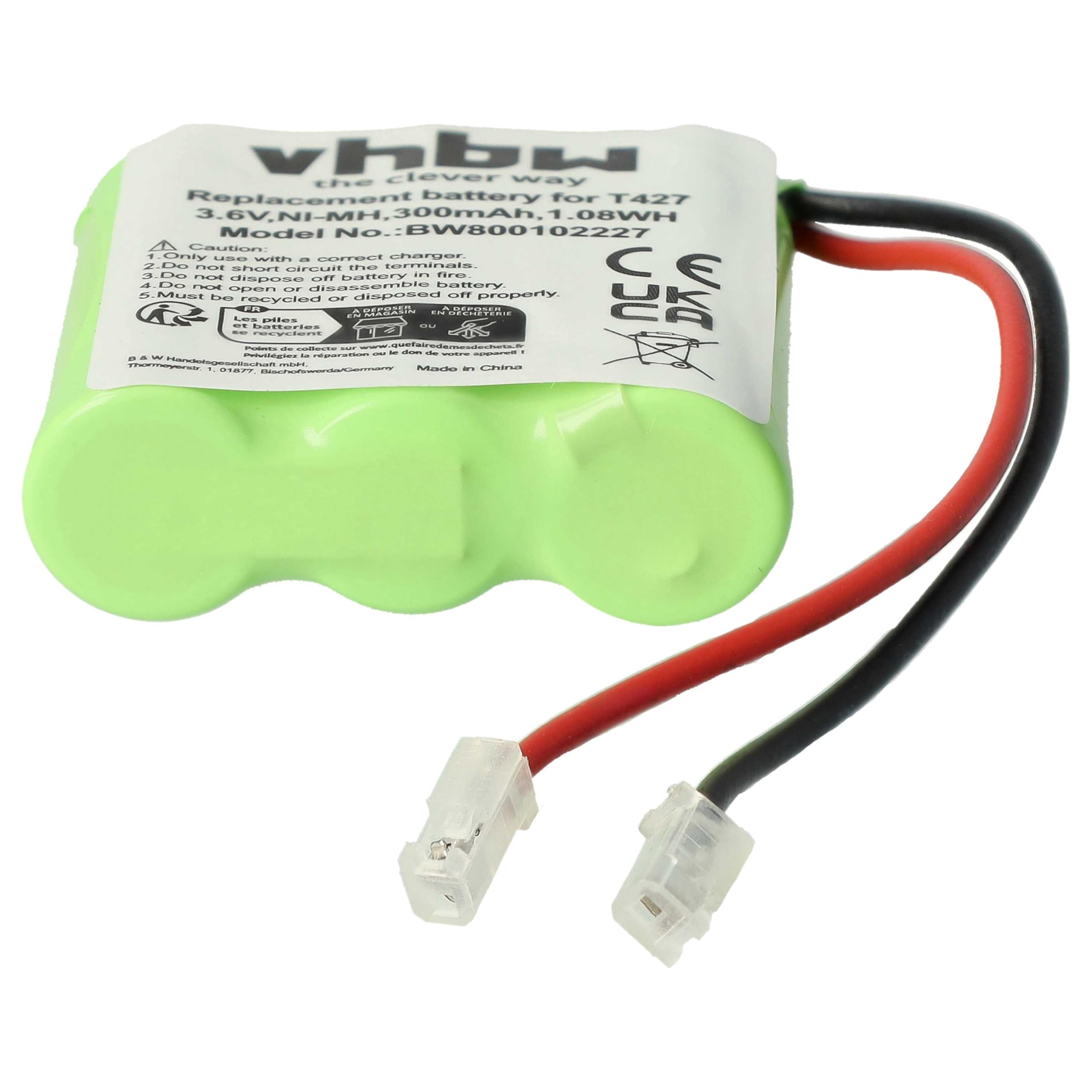 Bateria NI-MH 600 mAh 3,6 V nadaje się do BINATONE, COMMODORE, PANASONIC itp. zastępuje T427, 30AAAM3BMX