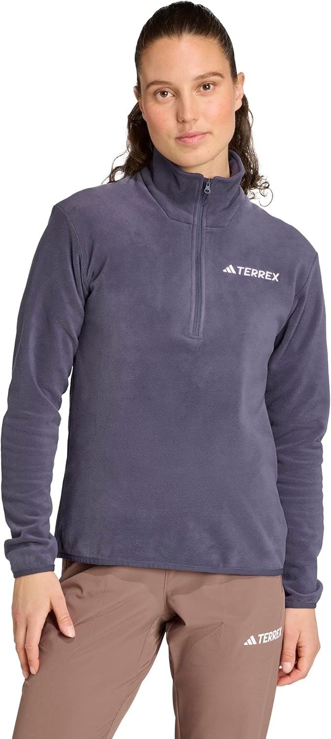 adidas womens Terrex Multi Essentials Half-zip Fleece Hiking Jacket