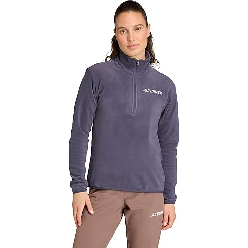 adidas womens Terrex Multi Essentials Half-zip Fleece Hiking Jacket