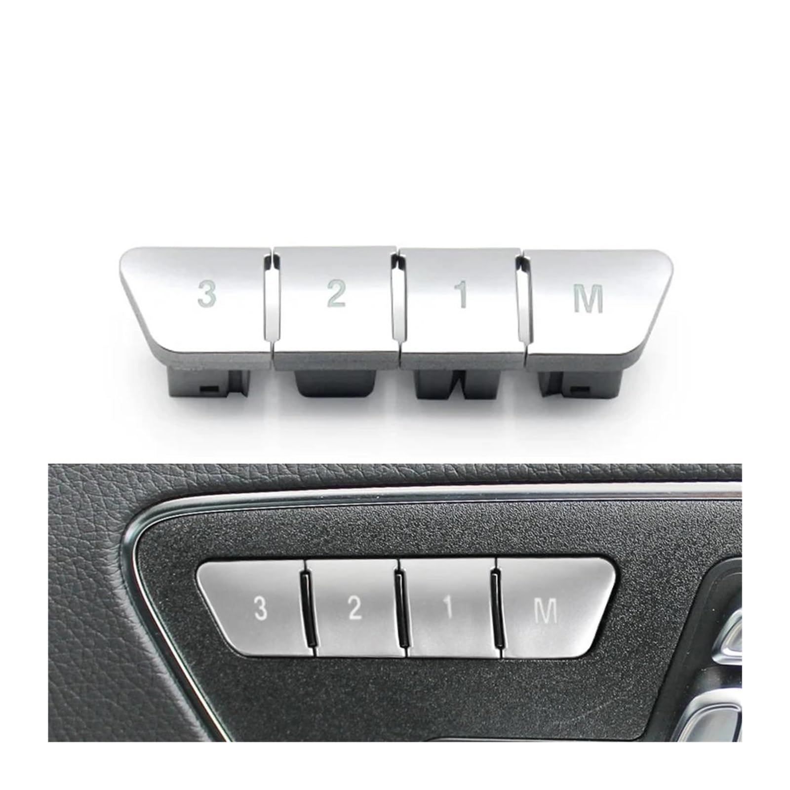 Interruptor Ajuste Asiento Para ML GL GLE GLK GLA CLA W176 W246 W204 W212 W166 W156 W117 W218 Botón Interruptor Memoria Ajustable Para Asiento Delantero Coche(Right)