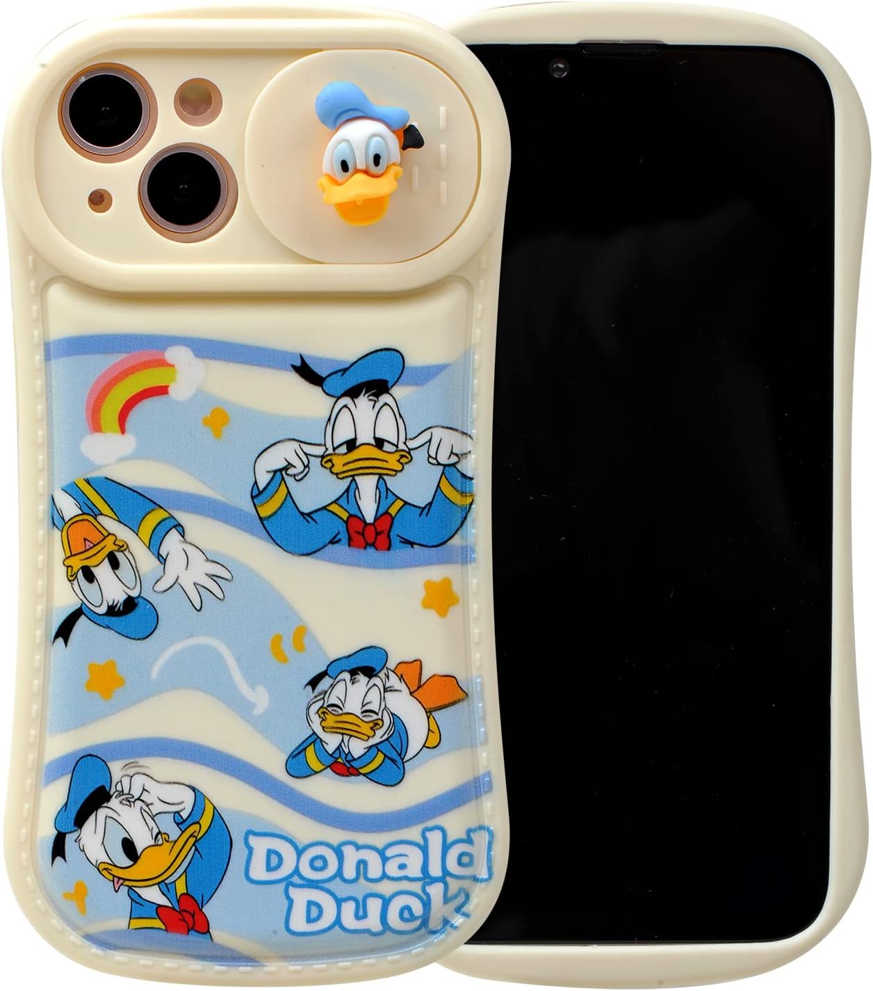 MONEHOYSY Cartoon Case for iPhone 14 Pro Max 6.7"（2022）, Fashion Cute 3D Kawaii Soft TPU for Duck Protective Gel Shockproof Gel Back Cover for Kids Women Girls Boys (Duck-2)