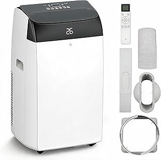 Aire Acondicionado Portátil 10000 BTU TCL 3 en 1 Frío Ventilador y Deshumidificador Clase A+ Enfriamiento Rápido 2930W Control Remoto Hogar Oficina Negro